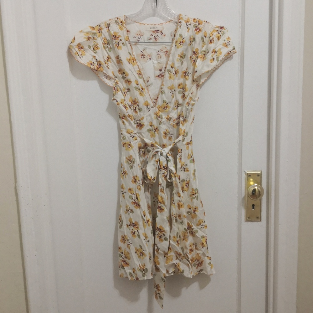 Doen Yellow Floral Mini Dress - Picture 4 of 6